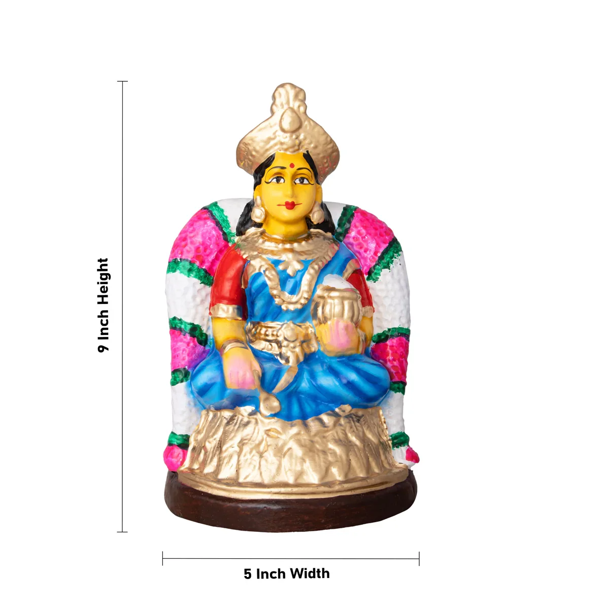 Annapoorani Clay Golu Bommai - 9 x 5 Inches | Giri Golu Doll/ Navaratri Golu Bomma/Gombe/Bommai - Image 5