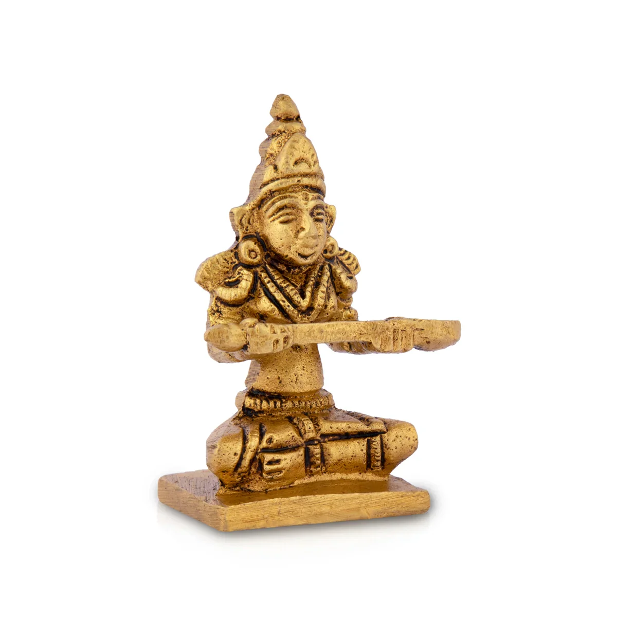 Annapoorani Idol - 2.5 x 1.5 Inches | Antique Brass Statue/ Anna Purana Devi Statue for Puja/ 110 Gms Approx - Image 3
