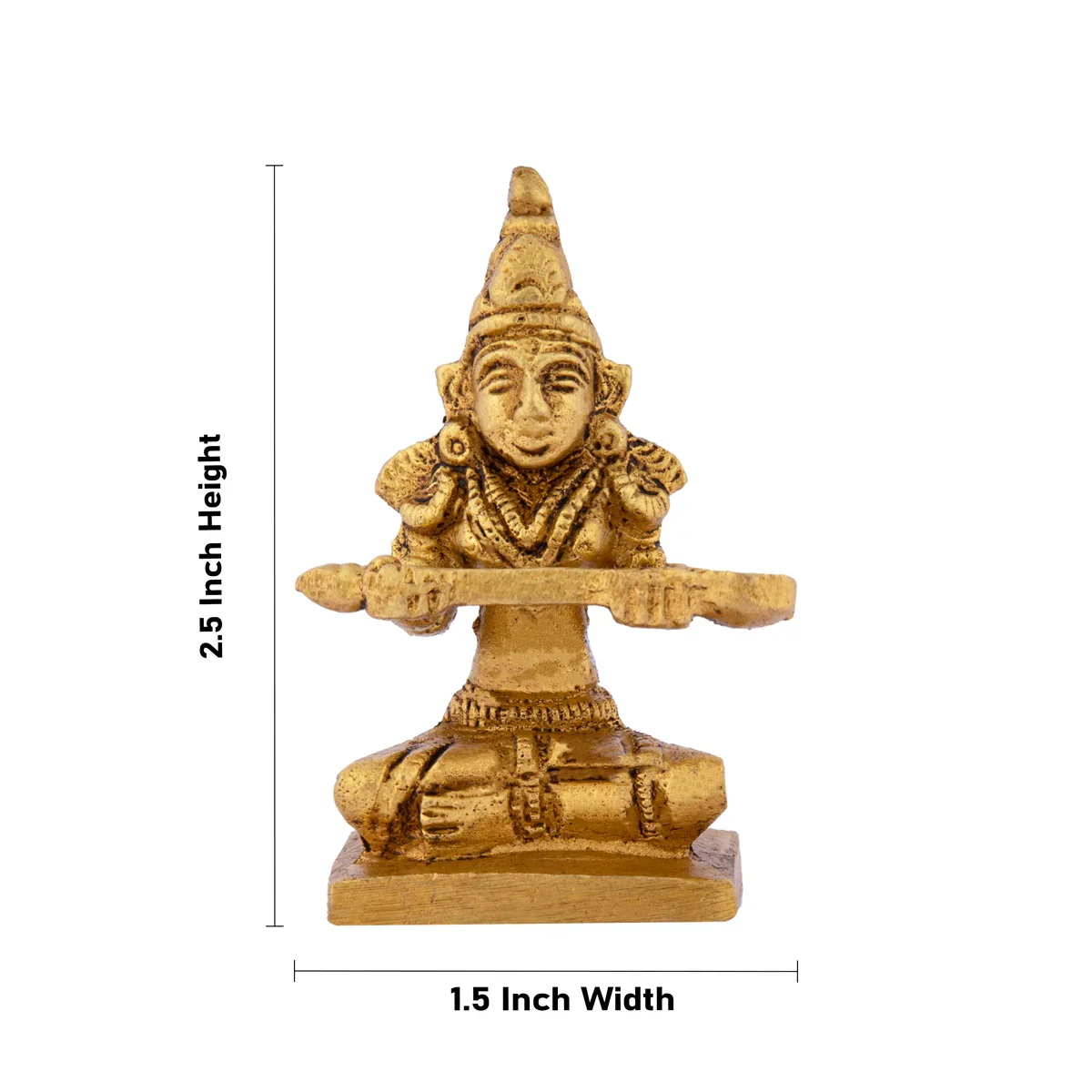 Annapoorani Idol - 2.5 x 1.5 Inches | Antique Brass Statue/ Anna Purana Devi Statue for Puja/ 110 Gms Approx - Image 5