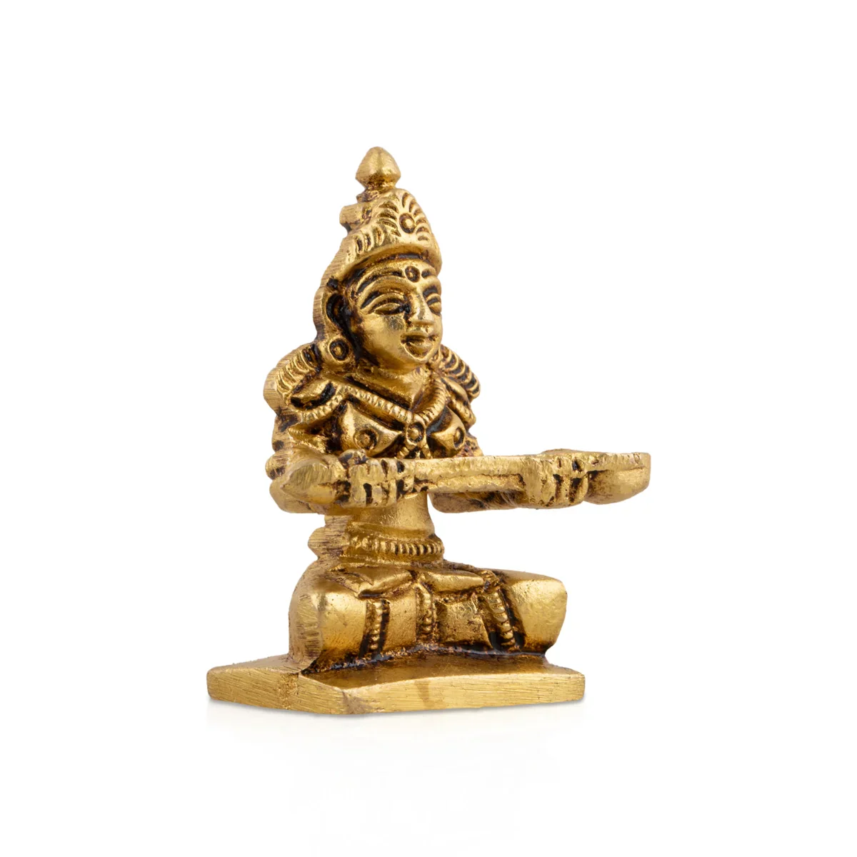 Annapoorani Idol - 2.5 Inches | Antique Brass Statue/ Anna Purana Devi Statue for Puja/ 95 Gms Approx - Image 3