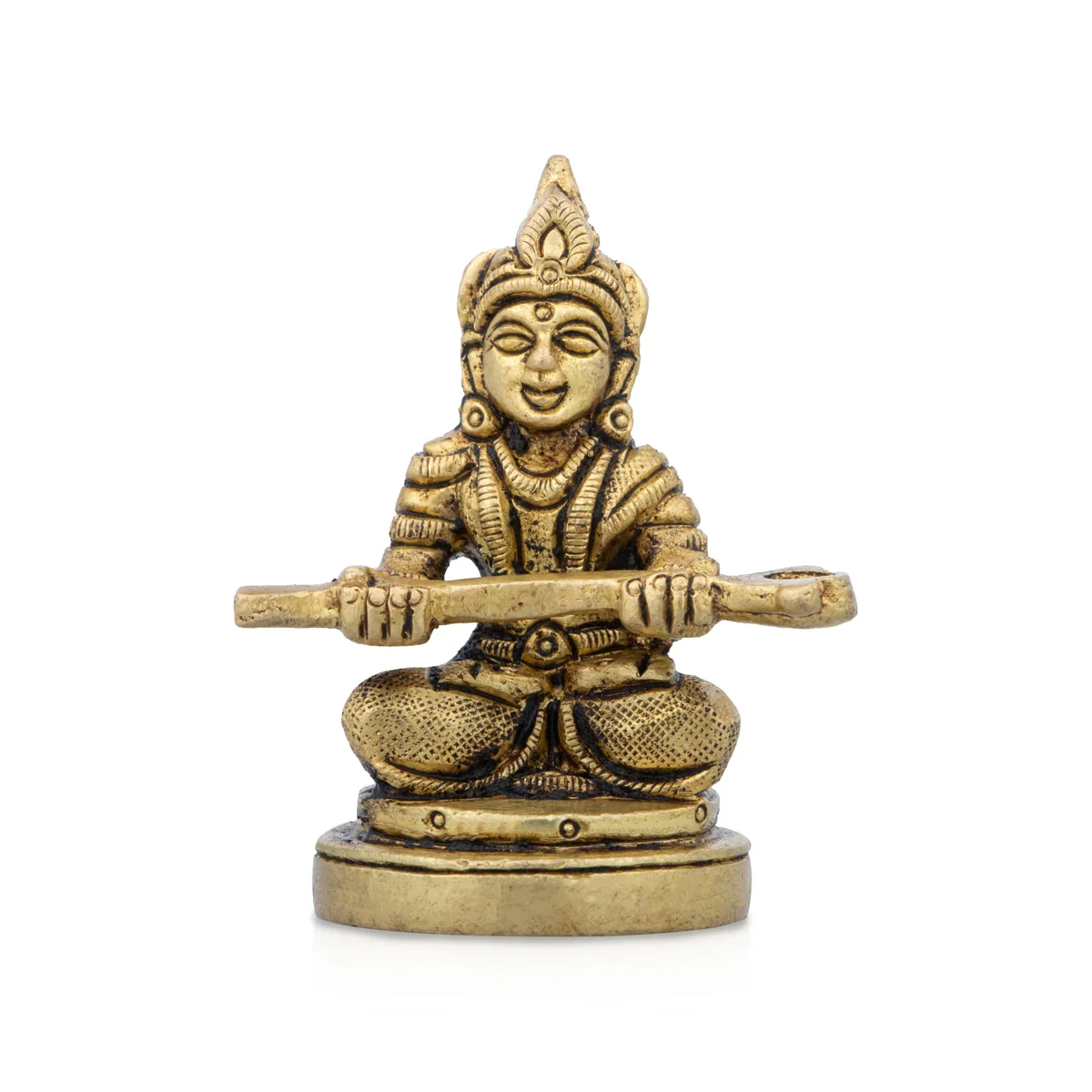 Annapoorani Idol - 2.5 x 1 Inches | Antique Brass Statue/ Anna Purana Devi Statue for Pooja/ 150 Gms Approx