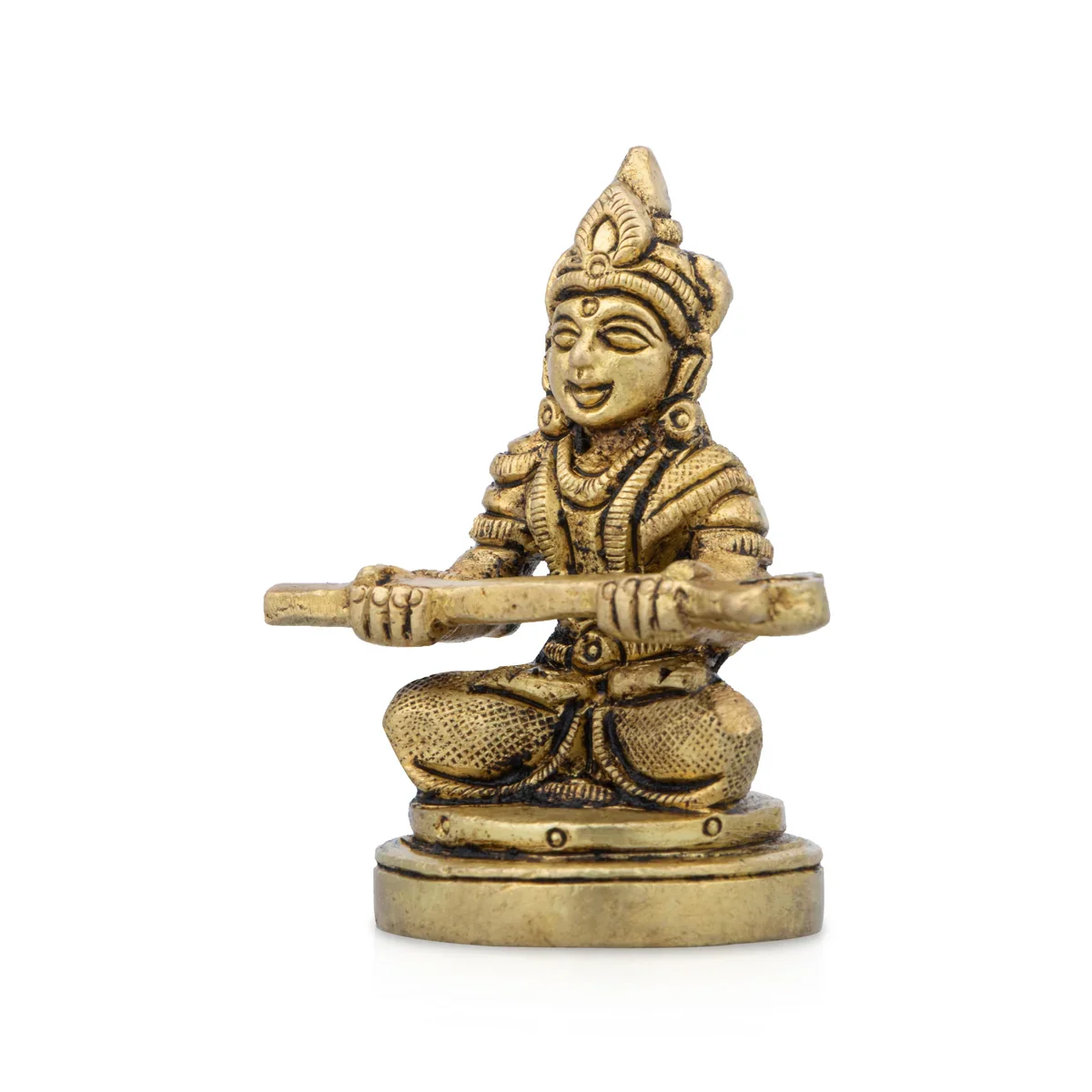 Annapoorani Idol - 2.5 x 1 Inches | Antique Brass Statue/ Anna Purana Devi Statue for Pooja/ 150 Gms Approx - Image 3