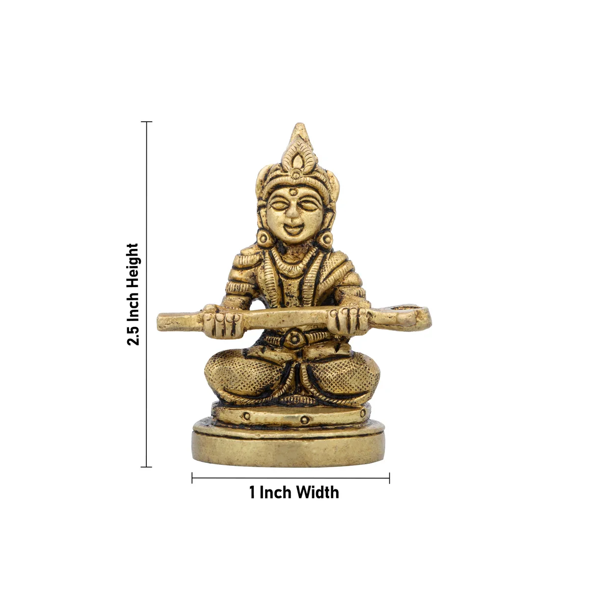 Annapoorani Idol - 2.5 x 1 Inches | Antique Brass Statue/ Anna Purana Devi Statue for Pooja/ 150 Gms Approx - Image 5