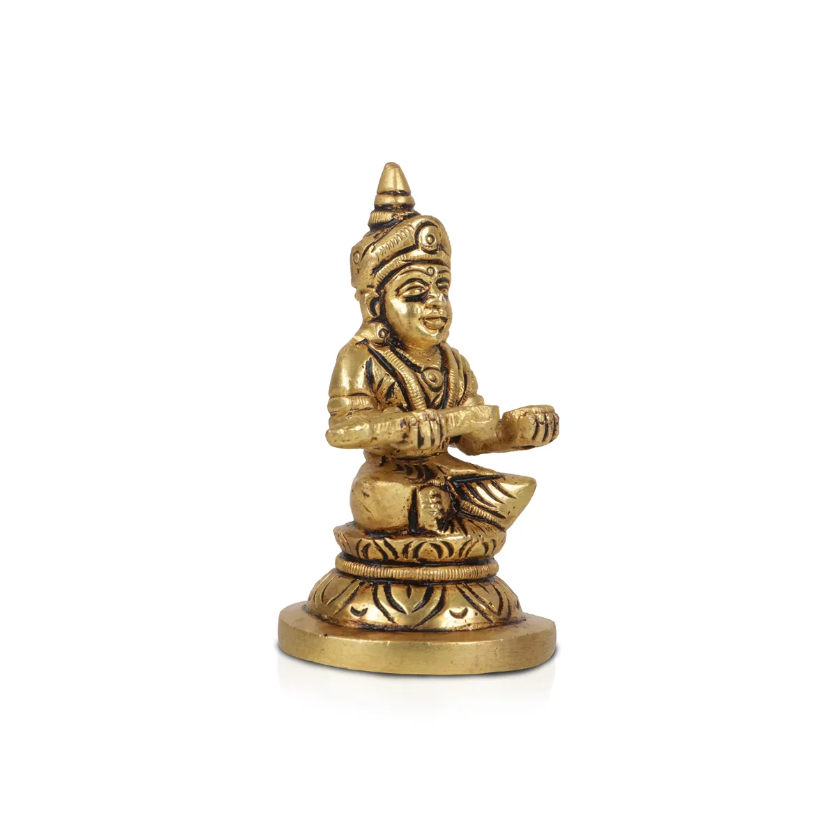 Annapoorani Idol - 3 Inches | Antique Brass Statue/ Anna Purana Devi Statue for Puja/ 220 Gms Approx - Image 3
