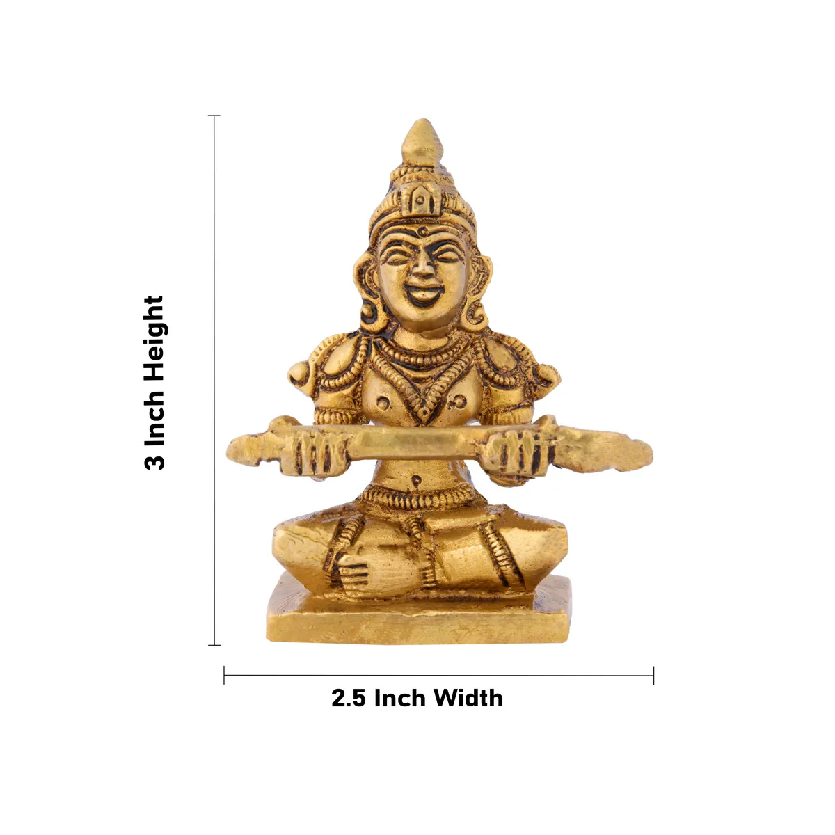 Annapoorani Idol - 3 Inches | Antique Brass Statue/ Anna Purana Devi Statue for Puja/ 250 Gms Approx - Image 5