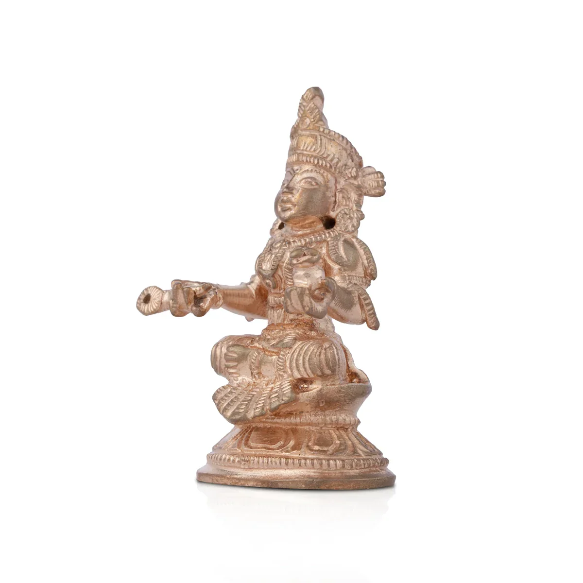 Annapuran Devi Murti - 2.5 x 1.25 Inches | Panchaloha Idol/ Annapoorani Statue for Pooja/ 80 Gms Approx - Image 3