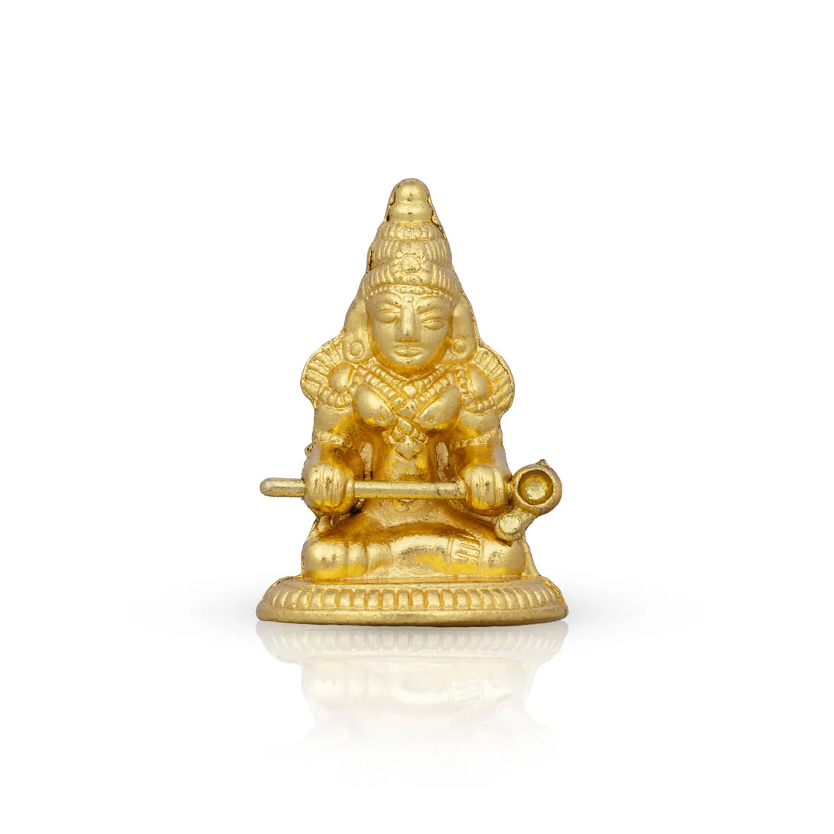 Annapuran Devi Murti With Plate - 2 X 3 Inches | Annapurna Idol/ Gold Polish Murti/ Devi Statue For Pooja - Image 2