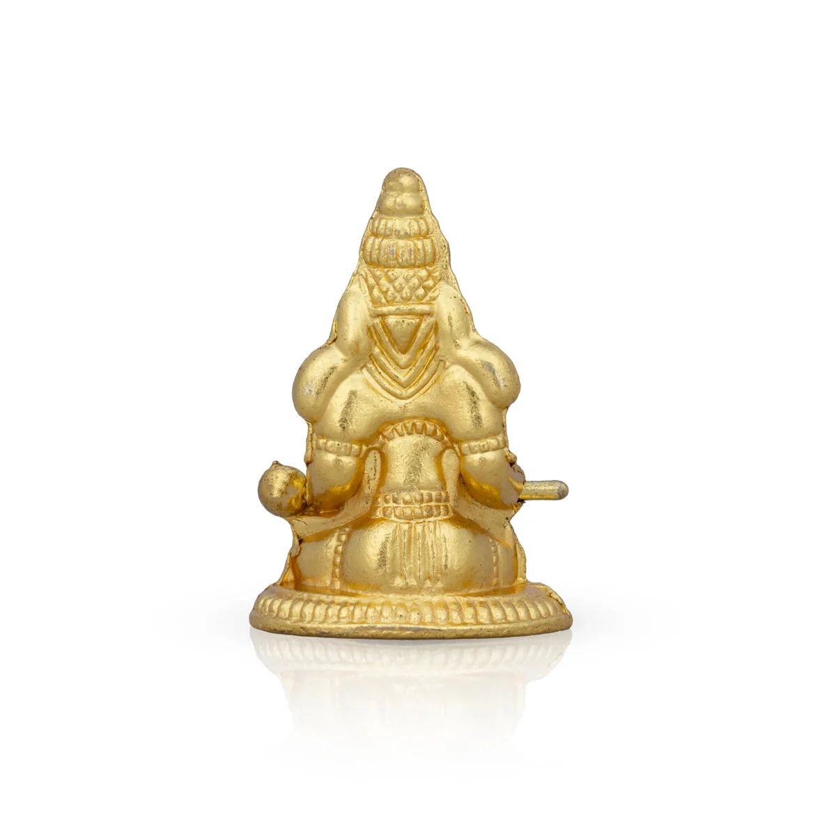 Annapuran Devi Murti With Plate - 2 X 3 Inches | Annapurna Idol/ Gold Polish Murti/ Devi Statue For Pooja - Image 3