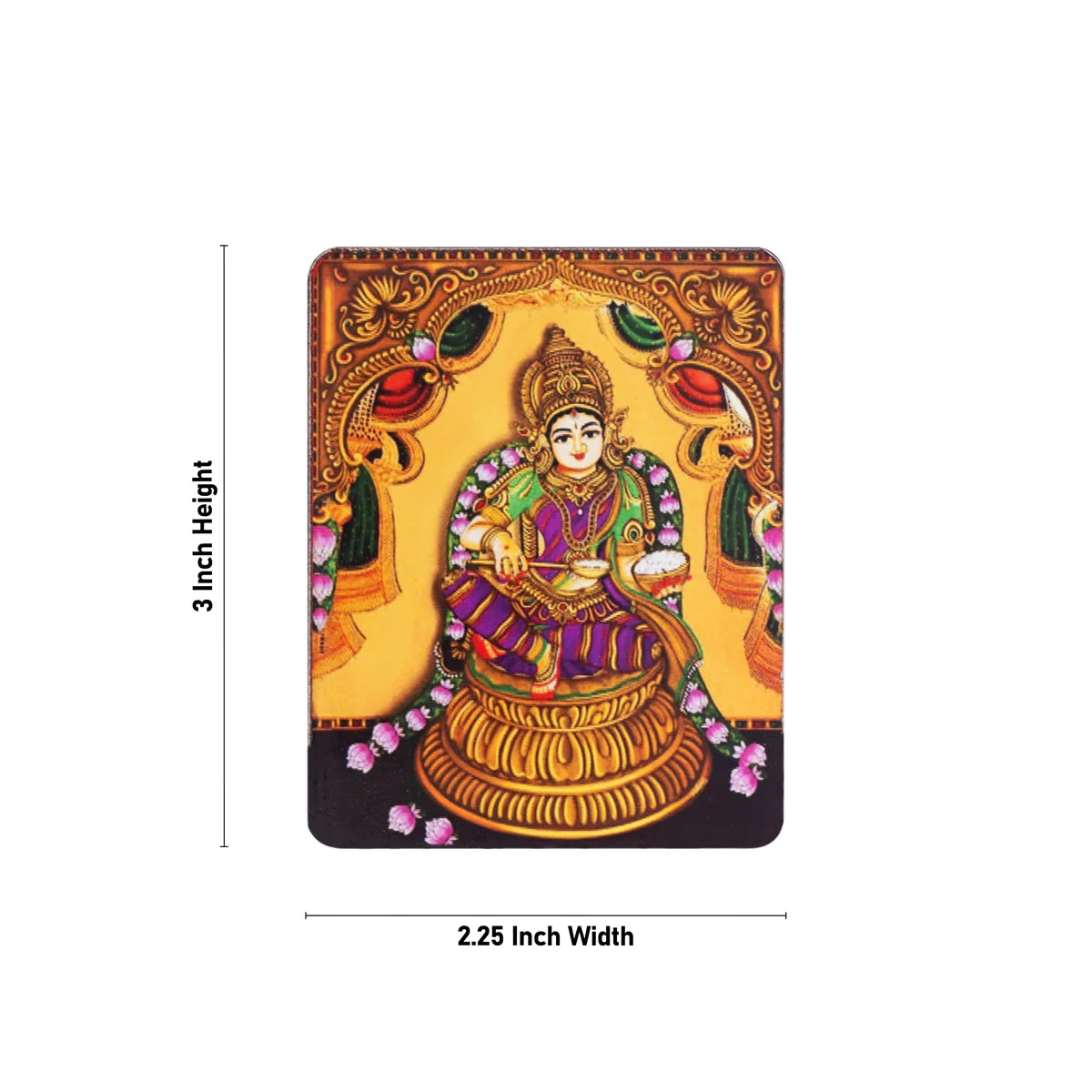 Annapurna Devi Design Fridge Magnet - 3 x 2.25 Inches | Picture Magnet/ Single Layer Photo Magnet for Home - Image 3