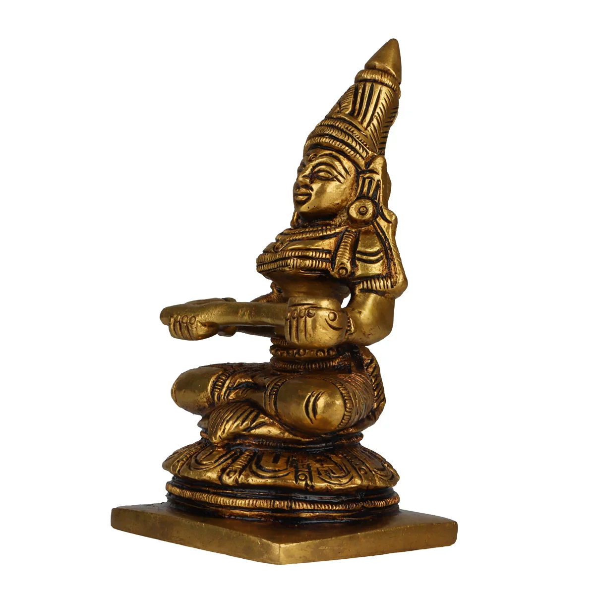 Annapurna Devi Murti - 4 Inches | Antique Brass Statue/ Annapoorani Idol for Pooja/ 340 Gms Approx - Image 3
