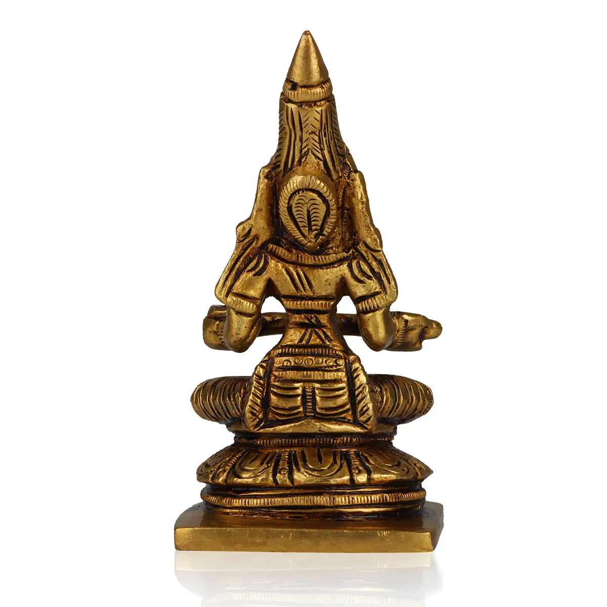 Annapurna Devi Murti - 4 Inches | Antique Brass Statue/ Annapoorani Idol for Pooja/ 340 Gms Approx - Image 5