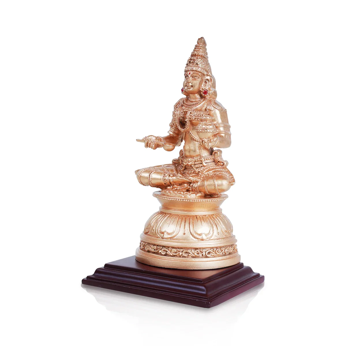 Annapurna Devi Murti - 7.5 x 4.5 Inches | Resin Statue/ Annapoorani Idol for Pooja - Image 3