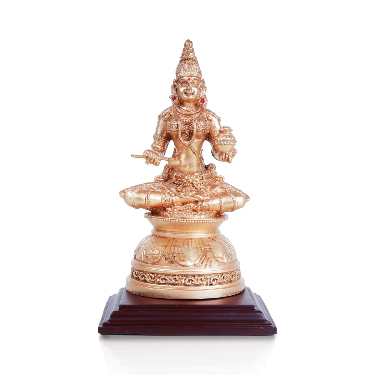 Annapurna Devi Murti - 7.5 x 4.5 Inches | Resin Statue/ Annapoorani Idol for Pooja - Image 4