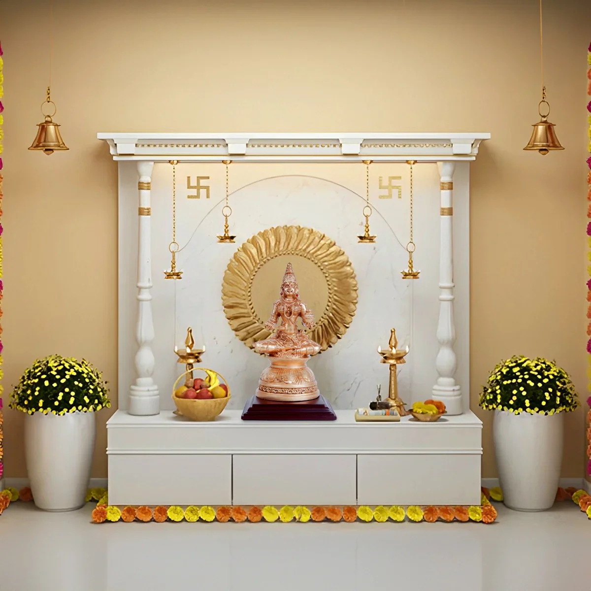 Annapurna Devi Murti - 7.5 x 4.5 Inches | Resin Statue/ Annapoorani Idol for Pooja - Image 6
