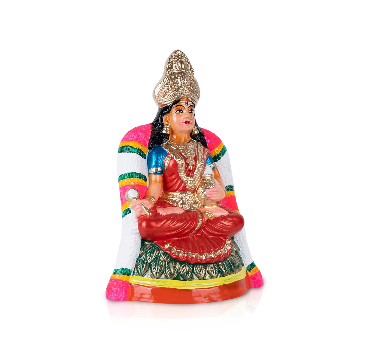 Annapurna Devi Paper Mache Golu Bommai - 10.5 X 7 Inches | Giri Golu Doll/ Navaratri Gombe/ Navratri Decor - Image 3