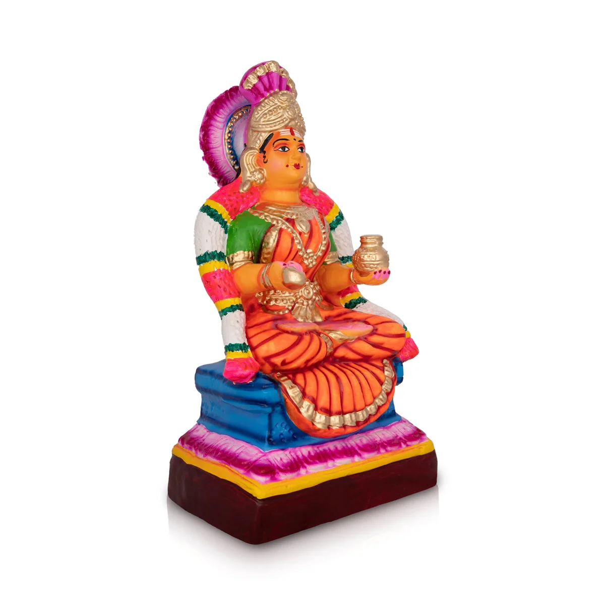 Annapurna Devi Paper Mache Golu Bommai - 14 X 7 Inches | Navaratri Gombe/ Navratri Decor/ Giri Golu Doll - Image 3