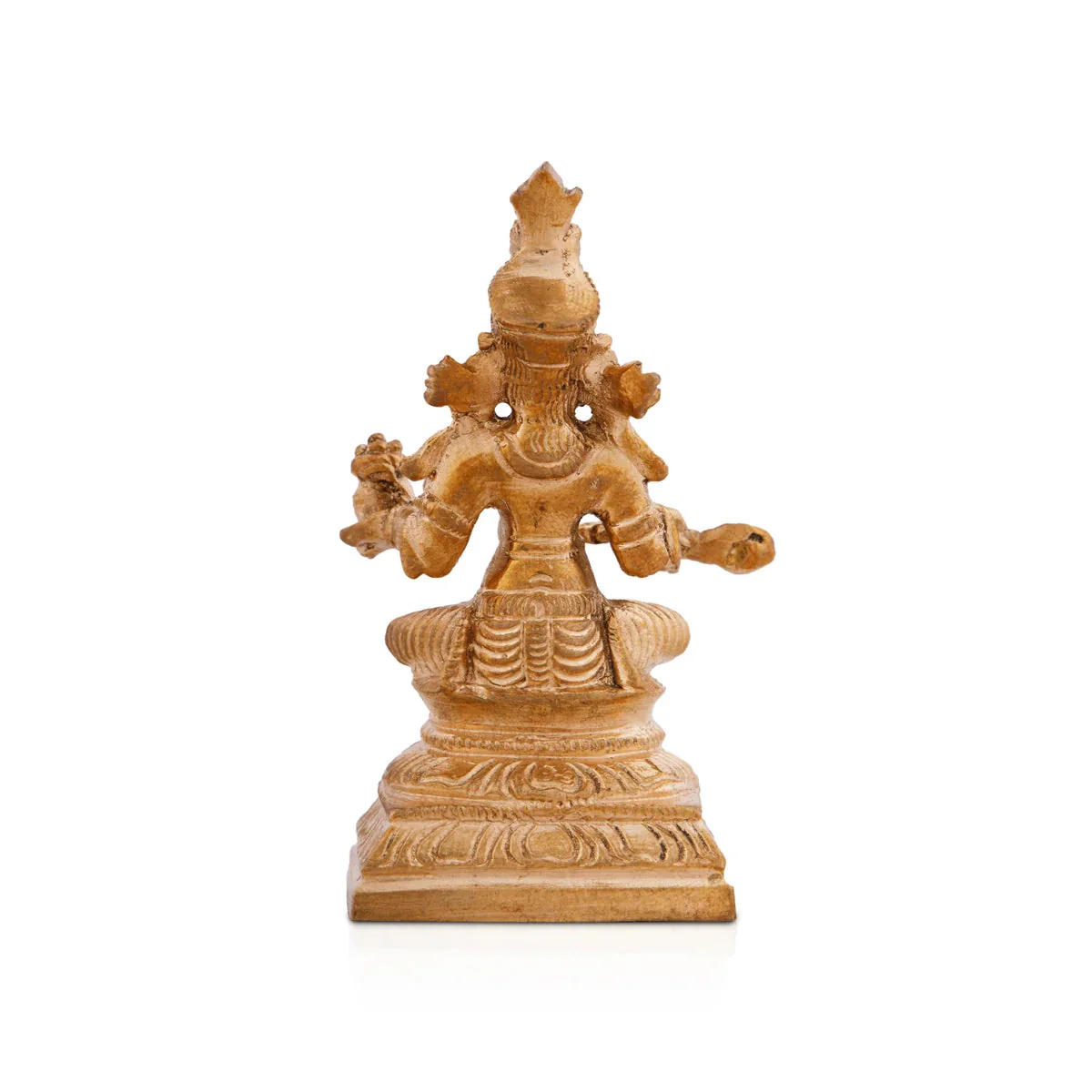 Annapurna Devi Sitting On Base - 2.75 x 1.75 Inches | Panchaloha Idol/ Annapoorani Statue for Pooja - Image 4