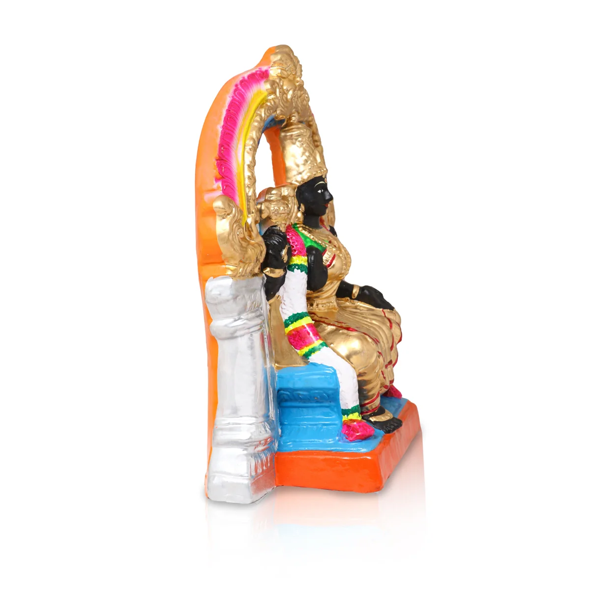 Arai Kasu Amman Clay Golu Bommai - 12 X 9 Inches | Navaratri Golu Gombe/ Giri Golu Doll/ Navratri Decor - Image 6