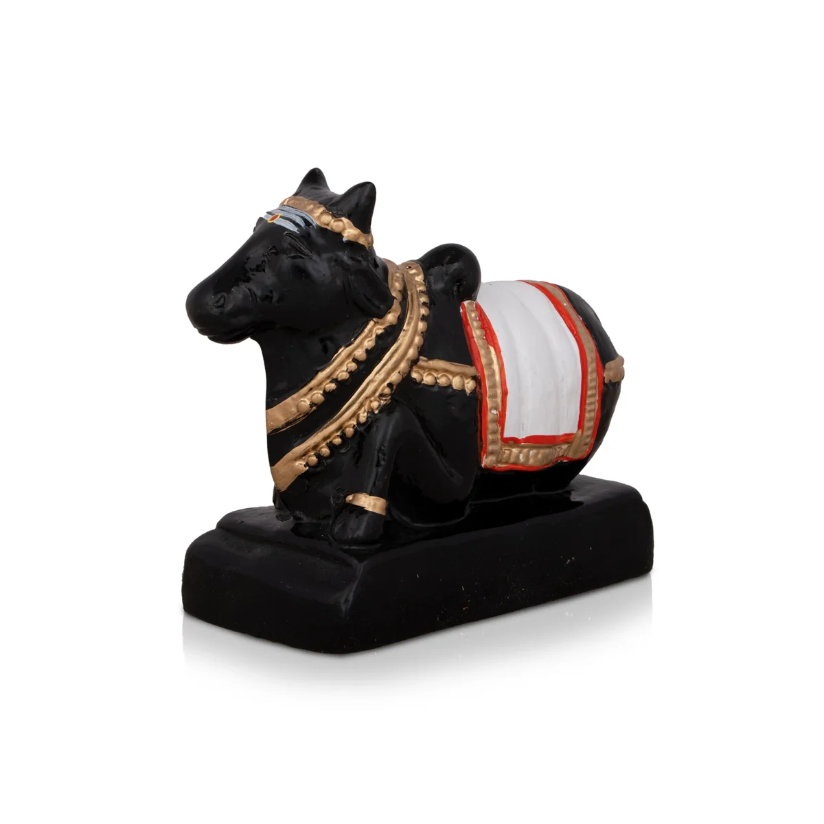 Ardhanarishvara Lingam Nandi Paper Mache Golu Bommai Pair - 10 x 7.5 Inches | Giri Golu Doll/ Navaratri Golu Bomma - Image 3