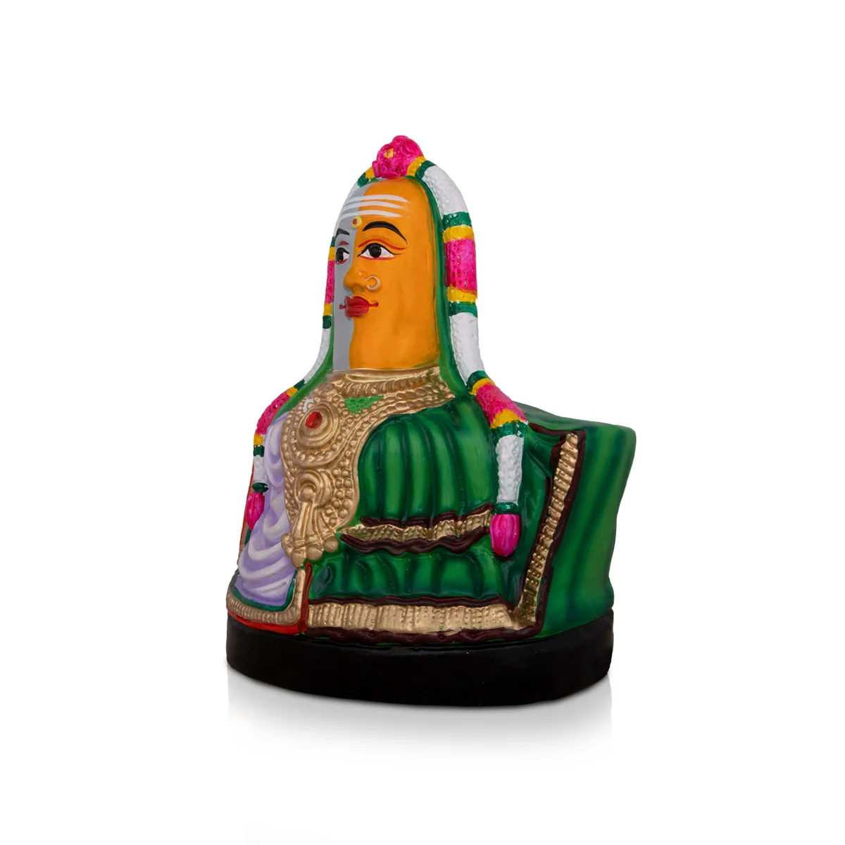 Ardhanarishvara Lingam Nandi Paper Mache Golu Bommai Pair - 10 x 7.5 Inches | Giri Golu Doll/ Navaratri Golu Bomma - Image 7