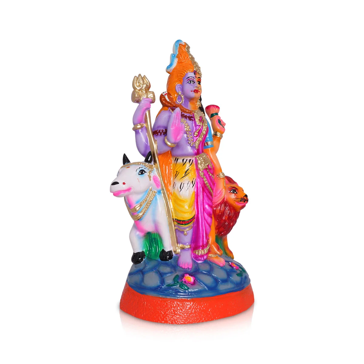 Arthanareeswarar Statue Paper Mache Golu Bommai- 16 X 8 Inches | Navaratri Gombe/Navratri Decor/ Giri Golu Doll - Image 2