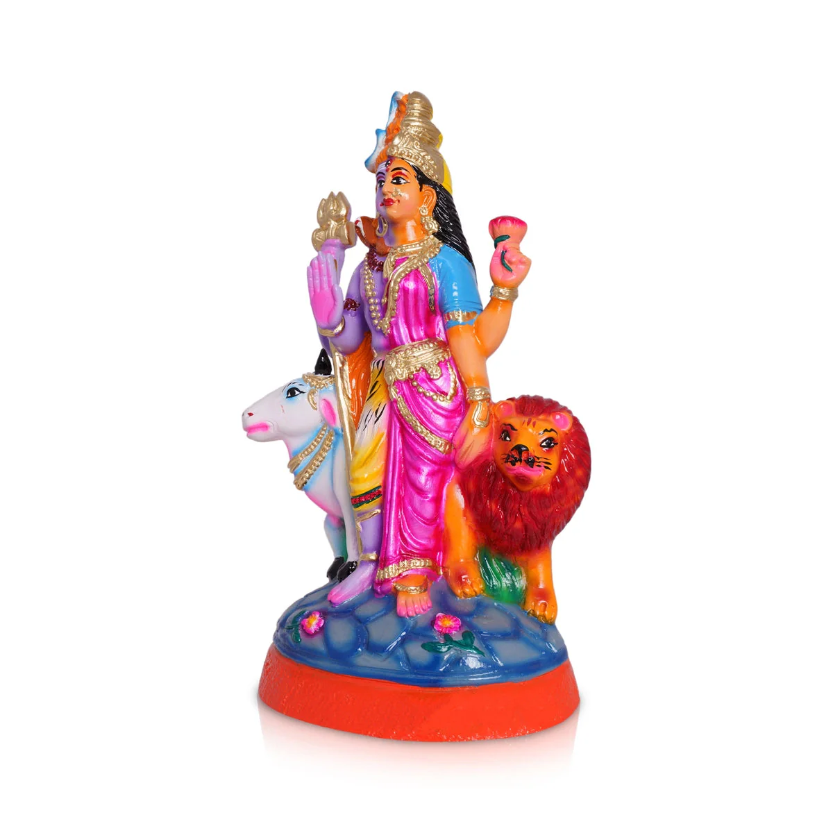 Arthanareeswarar Statue Paper Mache Golu Bommai- 16 X 8 Inches | Navaratri Gombe/Navratri Decor/ Giri Golu Doll - Image 3