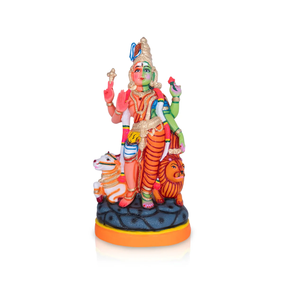 Arthanareeswarar Statue Paper Mache Golu Bommai - 29 X 13 Inches | Navaratri Golu Gombe/ Giri Golu Doll - Image 4