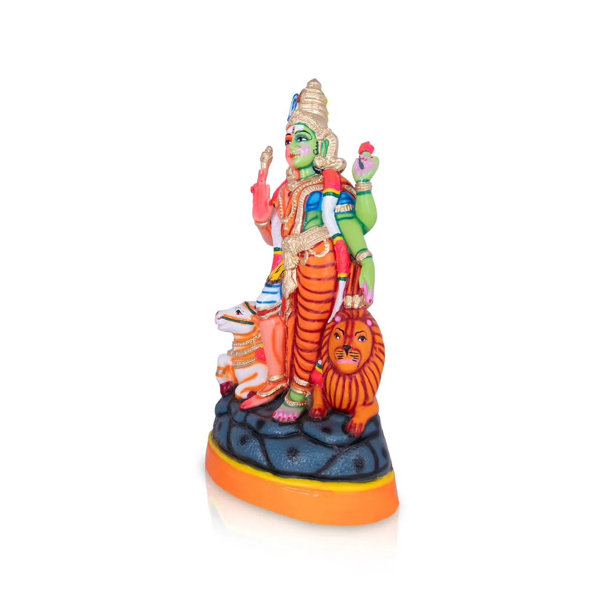 Arthanareeswarar Statue Paper Mache Golu Bommai - 29 X 13 Inches | Navaratri Golu Gombe/ Giri Golu Doll - Image 5