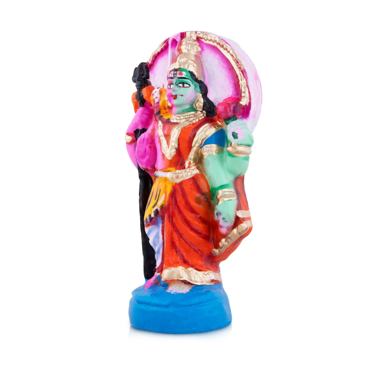 Arthanatheeswarar Clay Golu Bommai - 7 x 3.5 Inches | Giri Golu Doll/ Navaratri Golu Bomma/Gombe/Bommai - Image 3