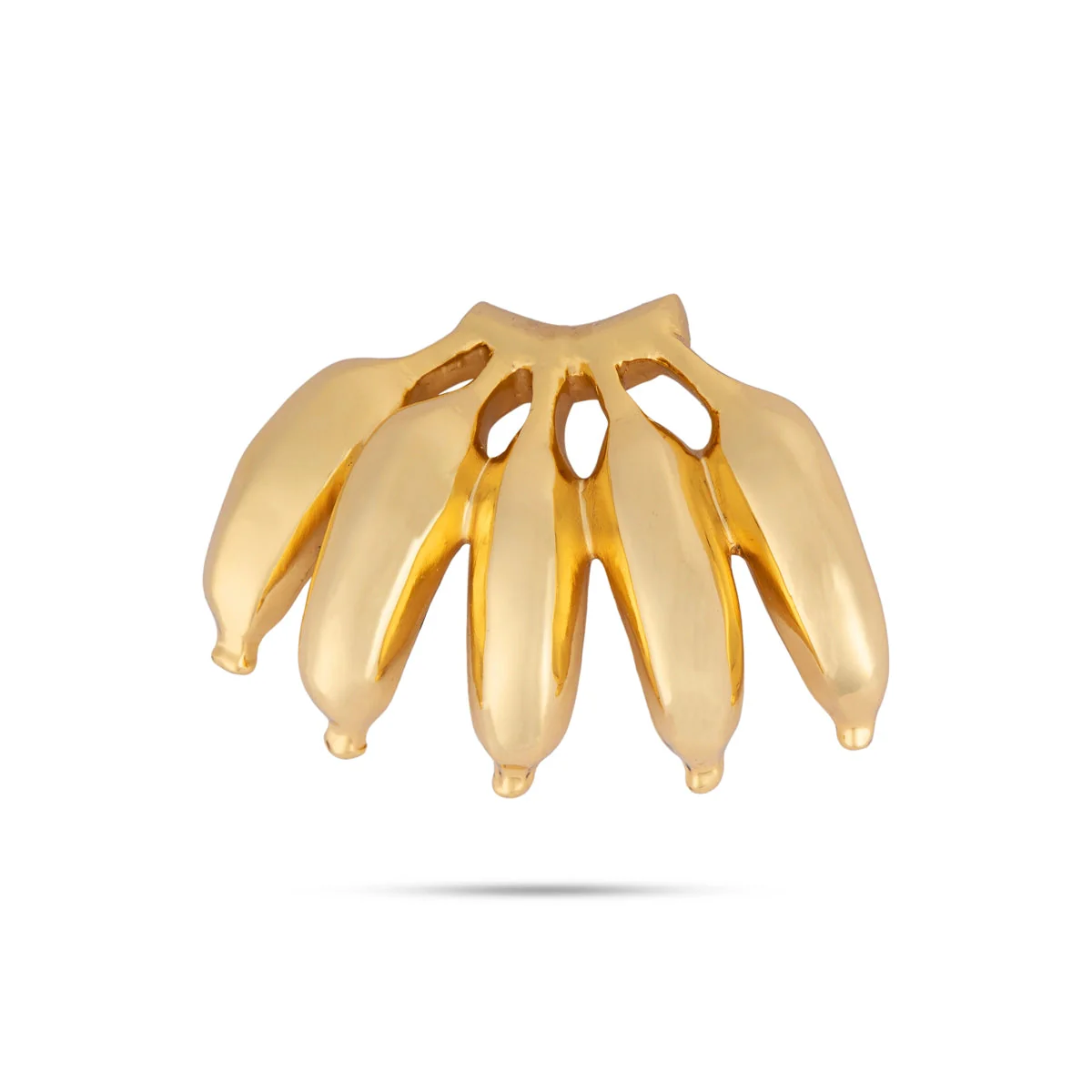 Artificial Banana - 3 x 4 Inches | Metal & Gold Polish Artificial Fruit for Home Decor - Image 4