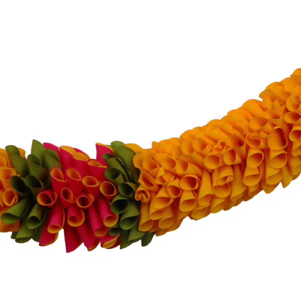 Artificial Flower Garland  - Dosa Fold |  Artificial Mala/ Flower Toran for Door/ Assorted Colour & Design - Image 2