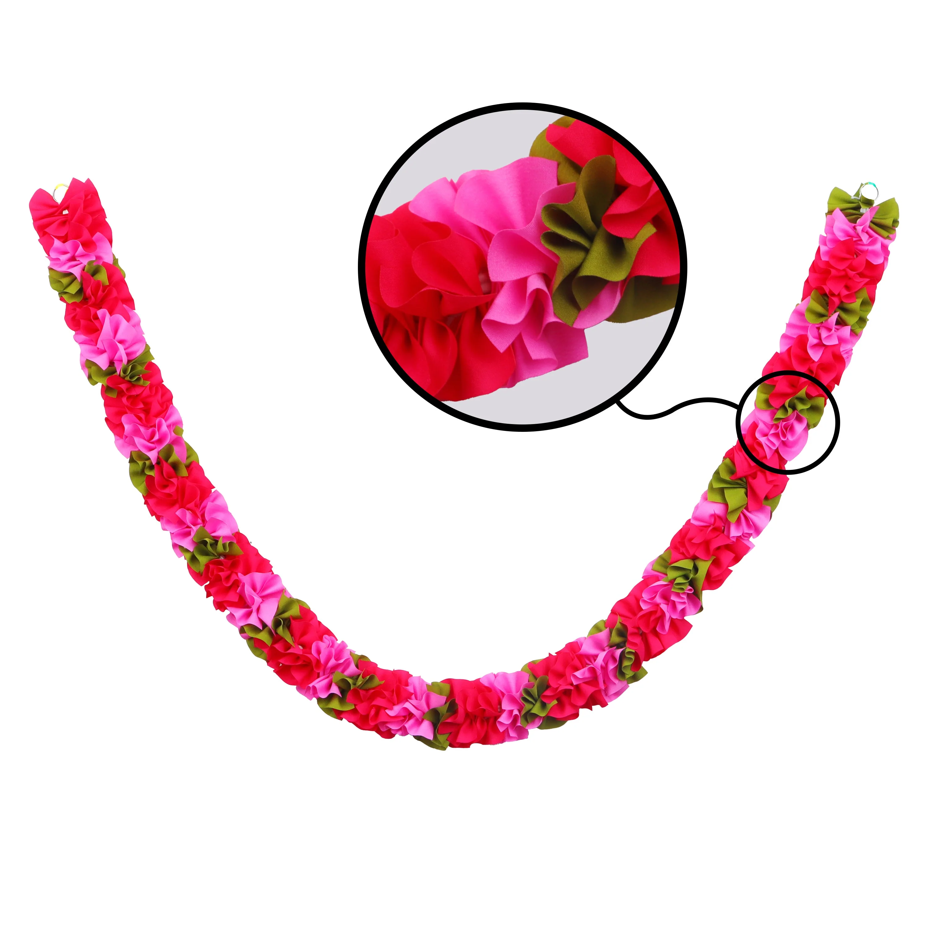 Artificial Flower Garland  - Spiral |  Artificial Mala/ Flower Toran for Door/ Assorted Colour & Design - Image 3