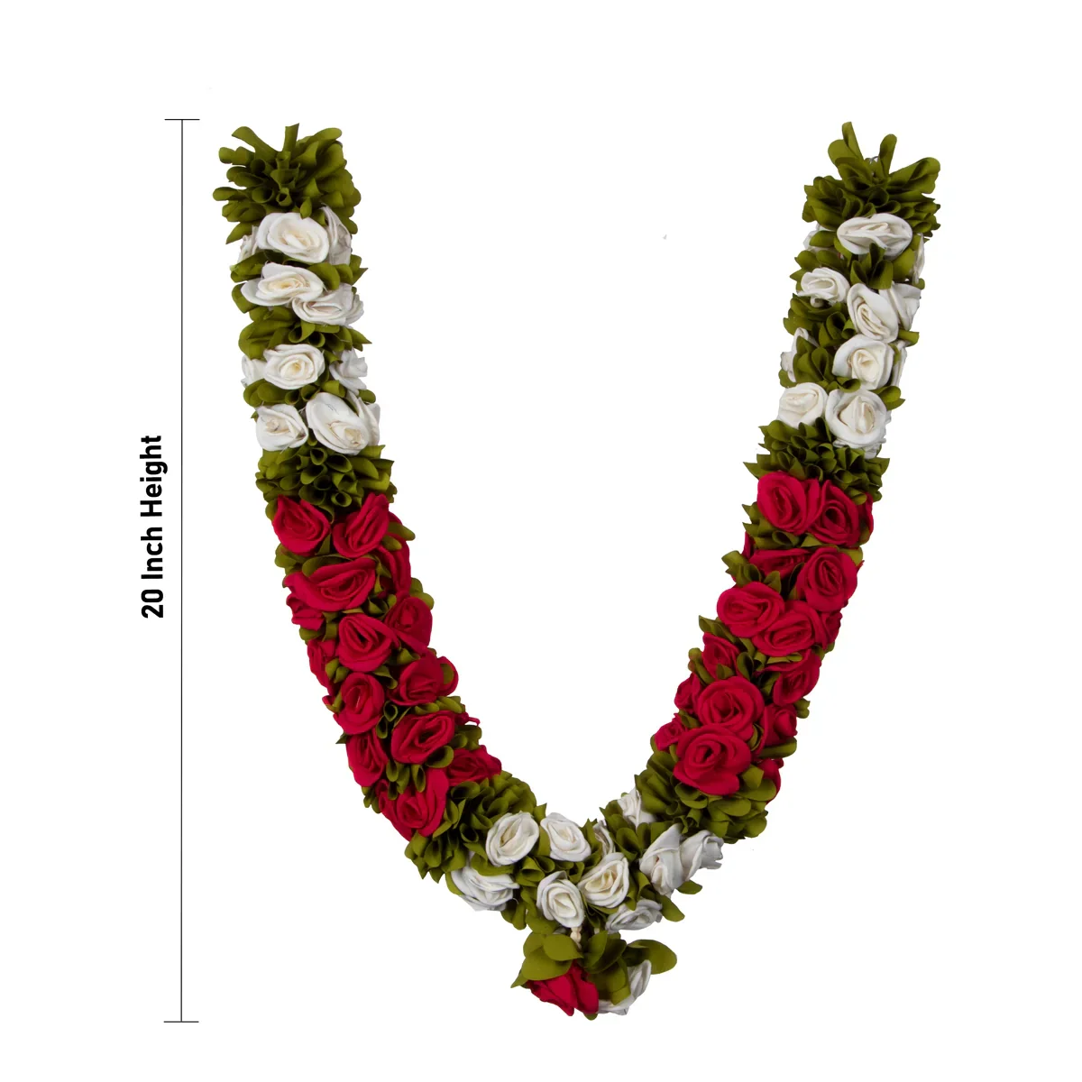 Artificial Flower Mala - 20 Inches | Rose Design Fancy Mala for Photo Frame - Image 3
