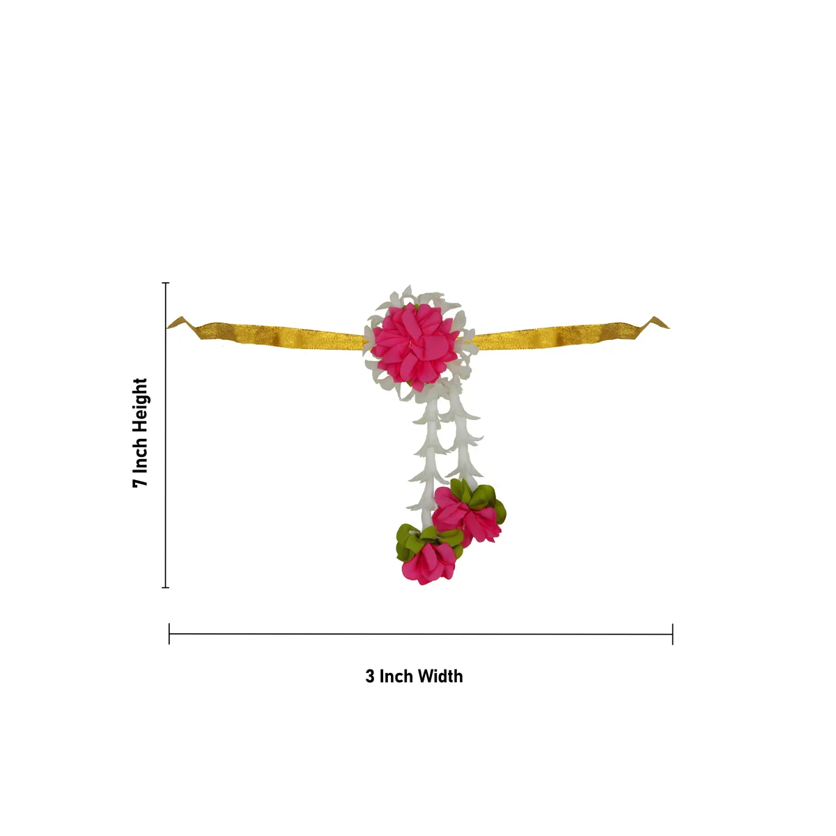 Artificial Flower Set - 7 x 3 Inches | 2 Pcs/ Diya Tying with Tube Roses/ Artificial Gajra - Image 3