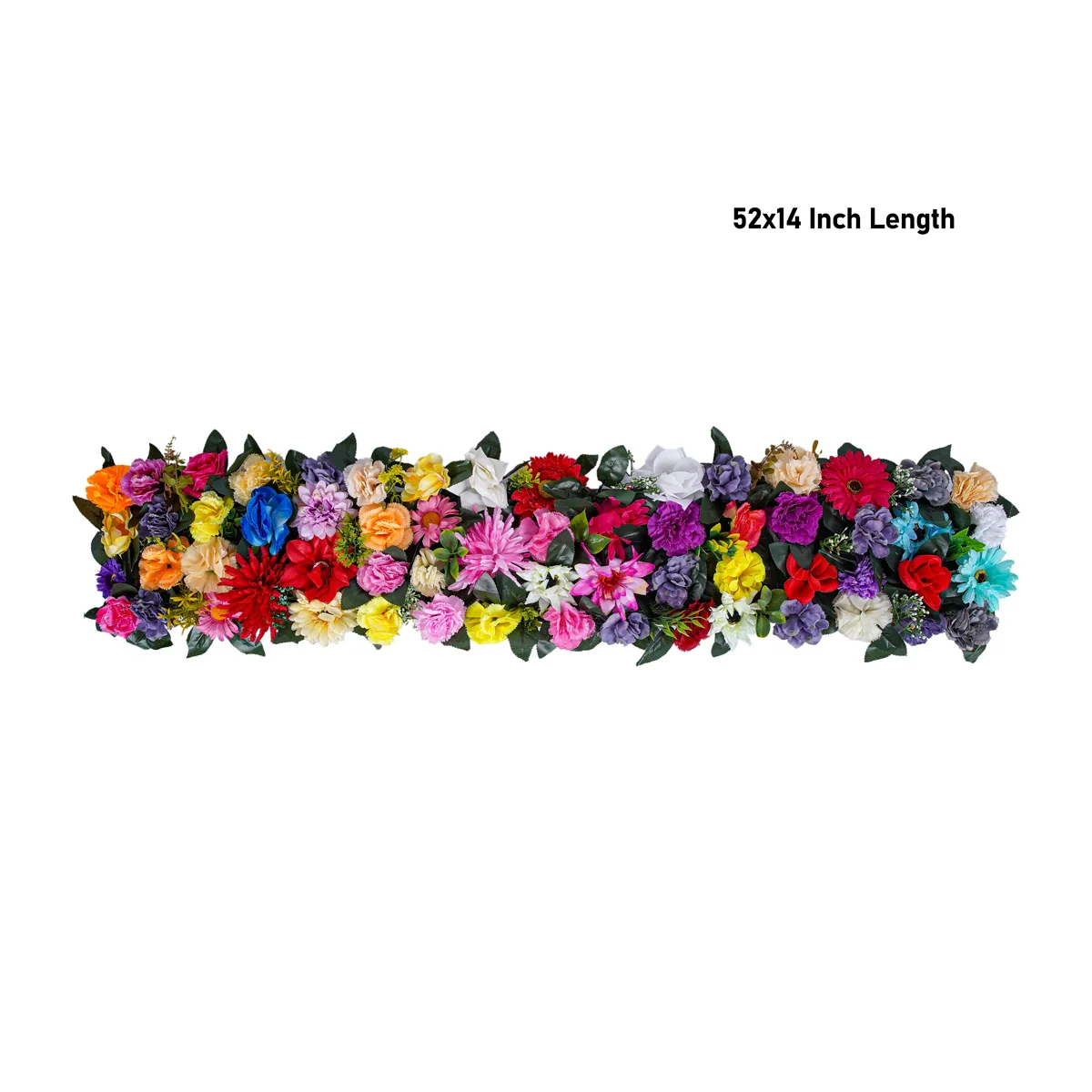 Artificial Flower Wall Panel - 52 x 14 Inches | Mixed Flower Door Hanging/ Artificial Flower Panel for Home - Image 2