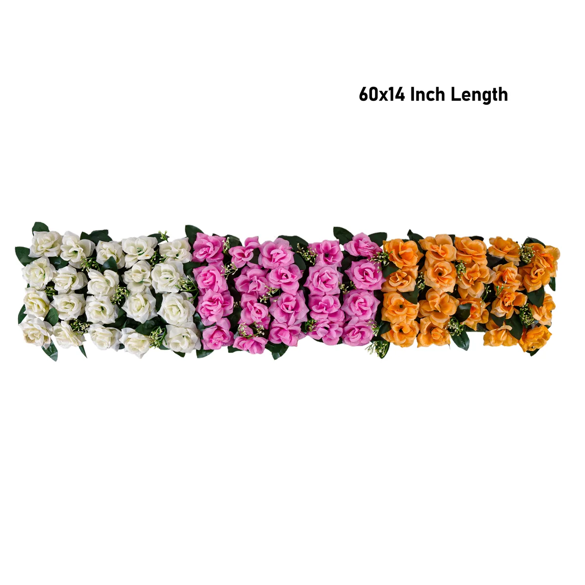 Artificial Flower Wall Panel - 60 x 14 Inches | Rose Flower Door Hanging/ Artificial Flower Panel for Home - Image 2