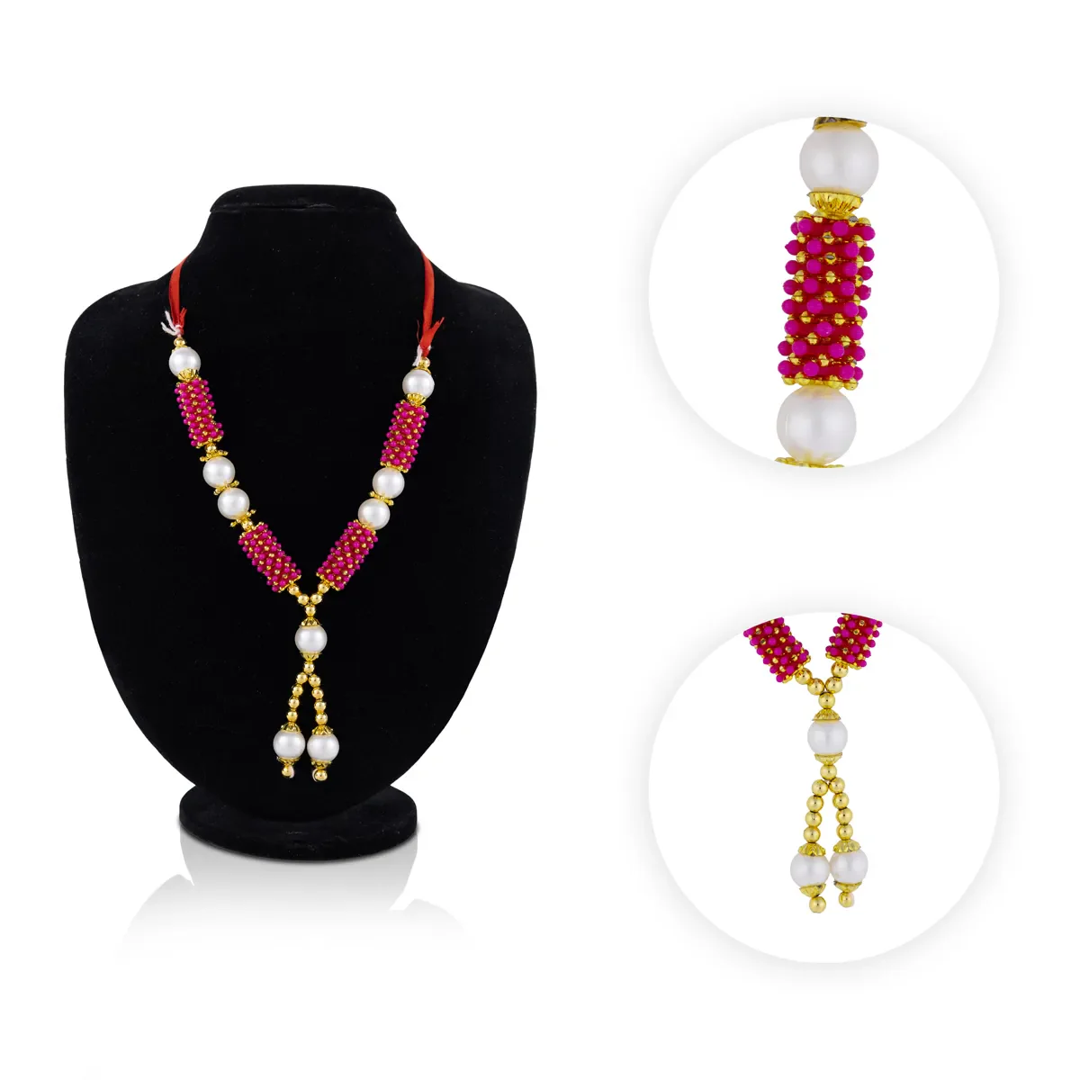 Artificial Mala - 8 Inches | Beaded God Idol Mala/ Decorative Pooja Mala for Deity Decor - Image 4