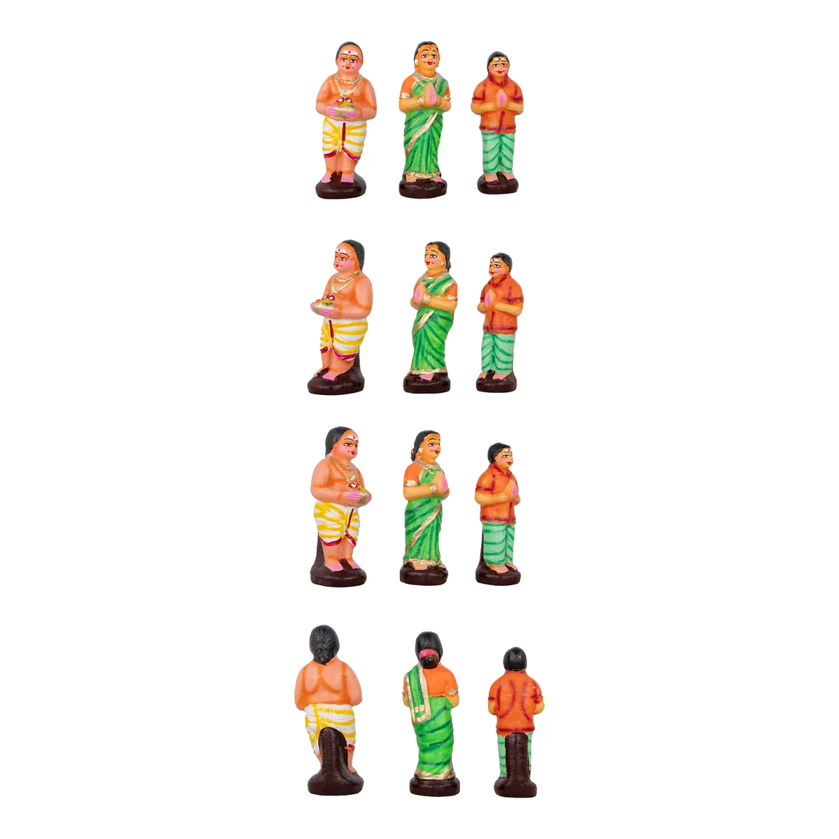 Arunachalam Clay Golu Bommai Set - 7.5 x 6 Inches | Giri Golu Doll/ Navaratri Golu Bomma/Gombe/Bommai - Image 2