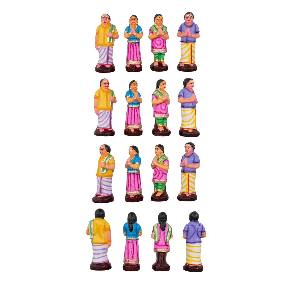 Arunachalam Clay Golu Bommai Set - 7.5 x 6 Inches | Giri Golu Doll/ Navaratri Golu Bomma/Gombe/Bommai - Image 4