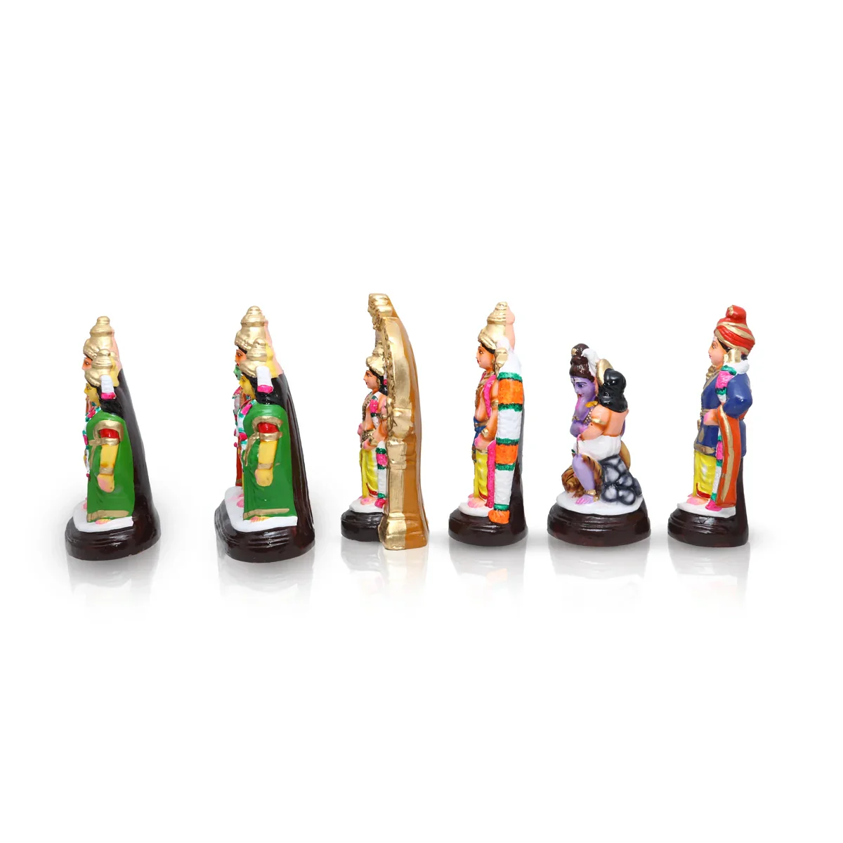 Arupadai Veedu Murugan Clay Golu Bommai Set - 10 x 8 Inches | Giri Golu Doll/ Navaratri Golu Bomma/Gombe/Bommai - Image 2