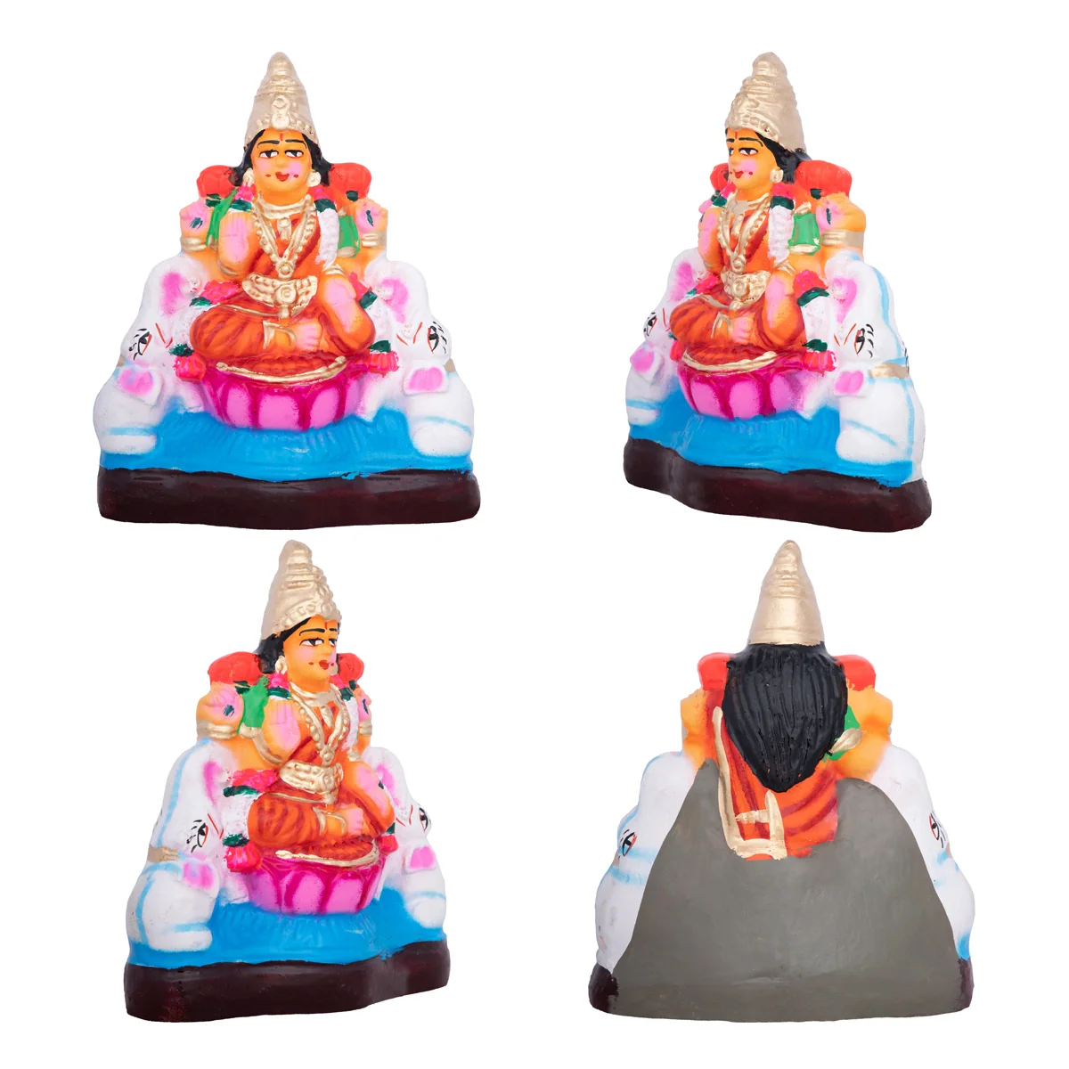 Ashta Lakshmi Clay Golu Bommai Set - 7 x 5 Inches | Giri Golu Doll/ Navaratri Golu Bomma/Gombe/Bommai - Image 7