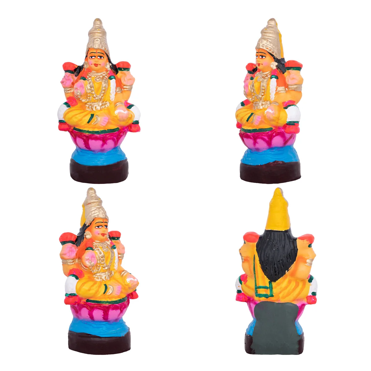 Ashta Lakshmi Clay Golu Bommai Set - 7 x 5 Inches | Giri Golu Doll/ Navaratri Golu Bomma/Gombe/Bommai - Image 8