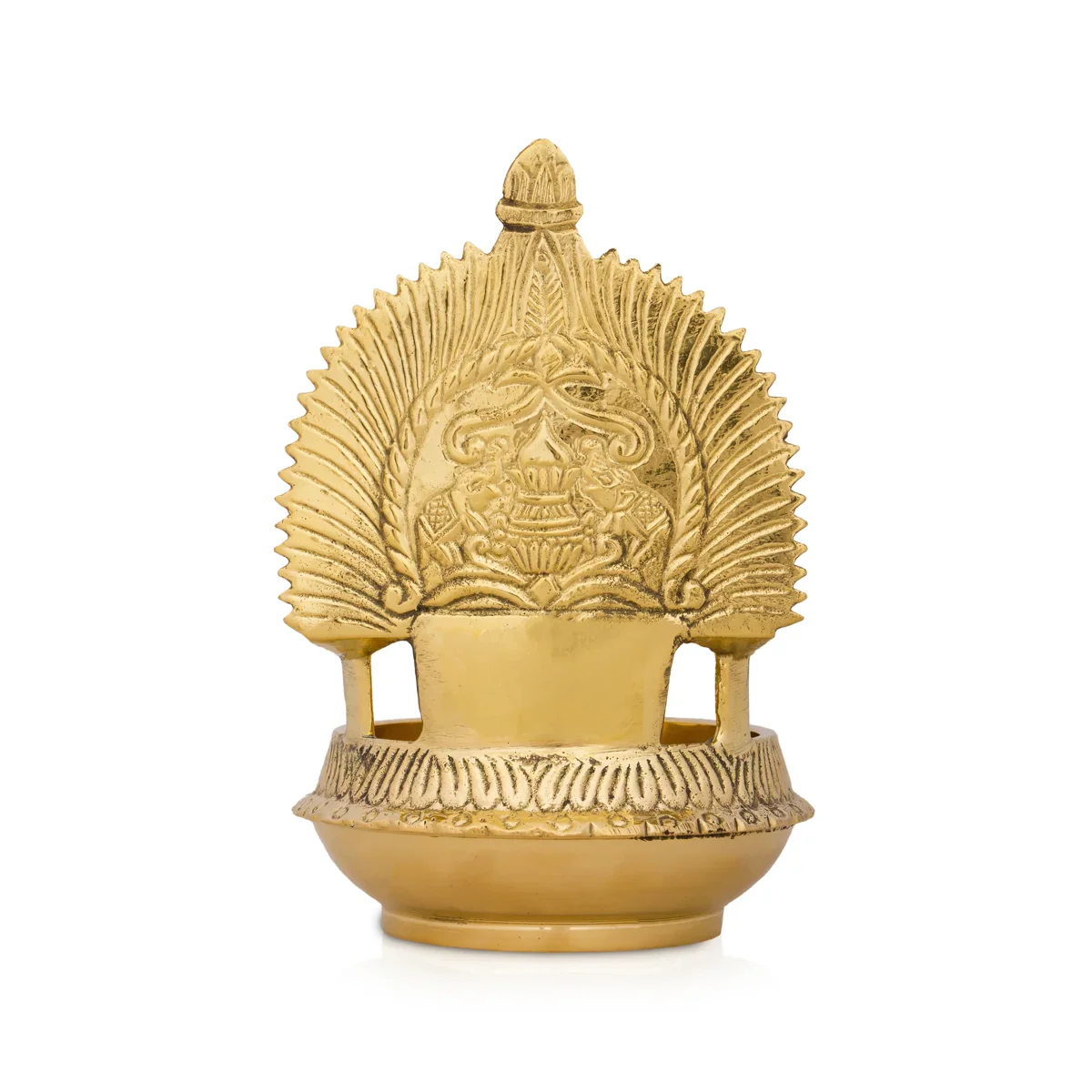 Ashta Lakshmi Kuber Deepam - 6 x 3.5 Inches | Brass Kamakshi Vilakku for Pooja/ 420 Gms Approx - Image 5