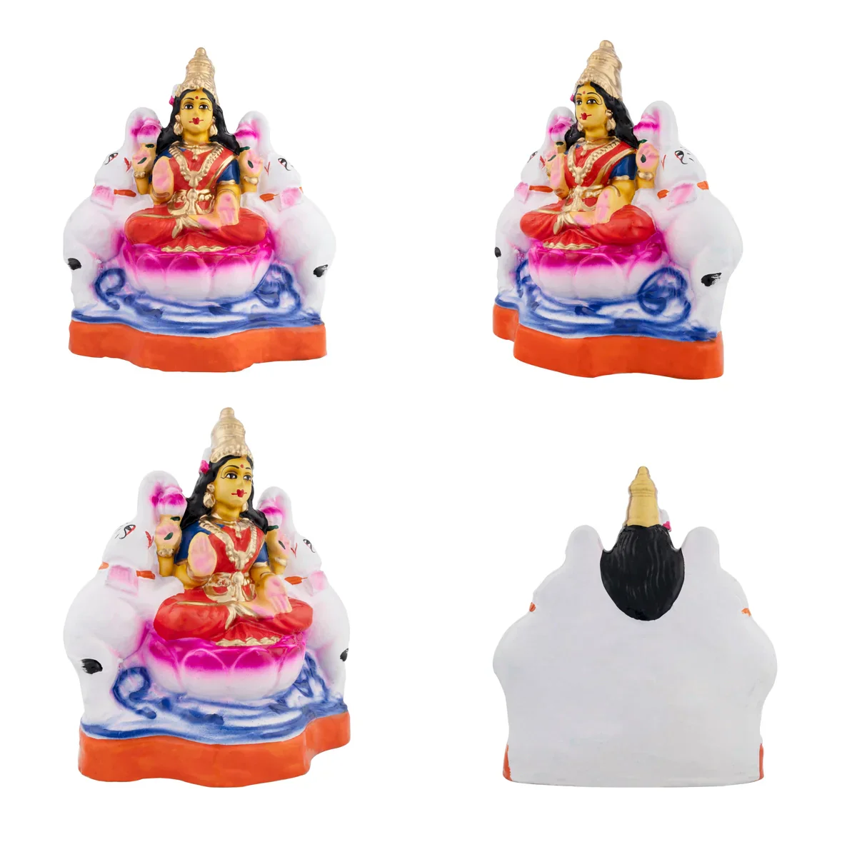 Ashta Lakshmi Clay Golu Bommai Set - 8 x 7 Inches | Giri Golu Doll/ Navaratri Golu Bomma/Gombe/Bommai - Image 2