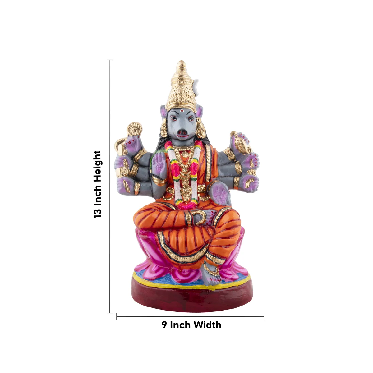 Ashta Varahi Paper Mache Golu Bommai Set - 13 x 9 Inches | Giri Golu Doll/ Navaratri Golu Bomma/Gombe/Bommai - Image 10