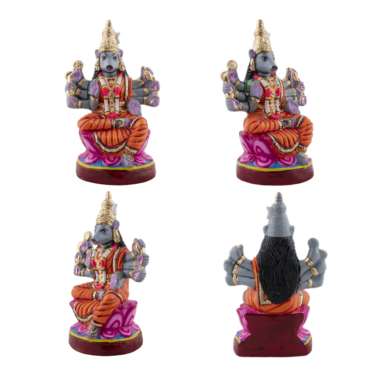 Ashta Varahi Paper Mache Golu Bommai Set - 13 x 9 Inches | Giri Golu Doll/ Navaratri Golu Bomma/Gombe/Bommai - Image 2