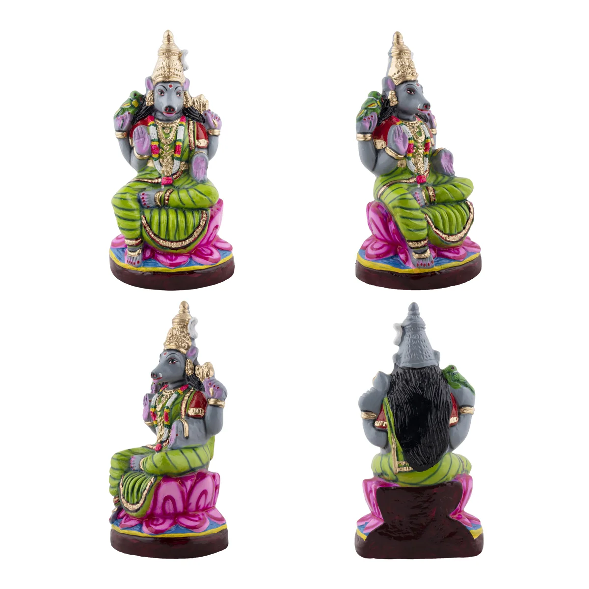 Ashta Varahi Paper Mache Golu Bommai Set - 13 x 9 Inches | Giri Golu Doll/ Navaratri Golu Bomma/Gombe/Bommai - Image 3