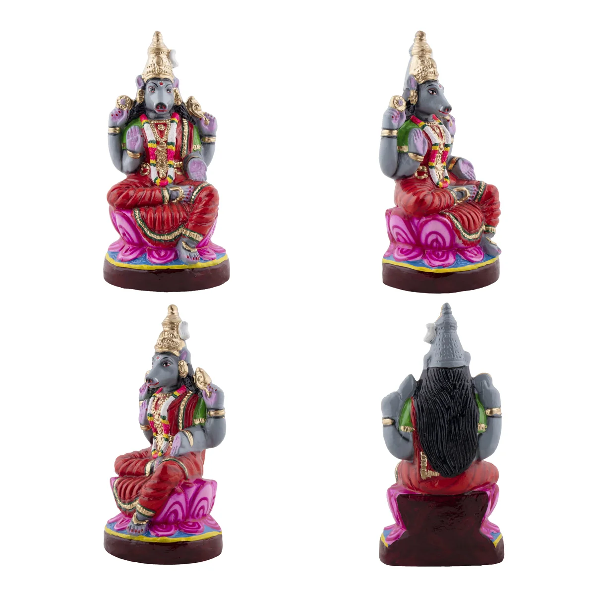 Ashta Varahi Paper Mache Golu Bommai Set - 13 x 9 Inches | Giri Golu Doll/ Navaratri Golu Bomma/Gombe/Bommai - Image 4