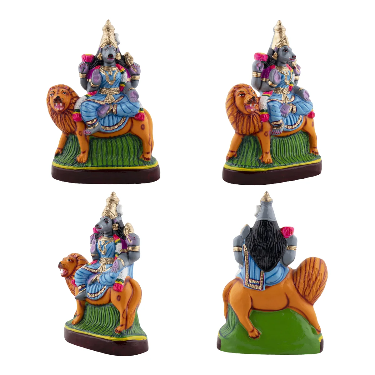 Ashta Varahi Paper Mache Golu Bommai Set - 13 x 9 Inches | Giri Golu Doll/ Navaratri Golu Bomma/Gombe/Bommai - Image 9