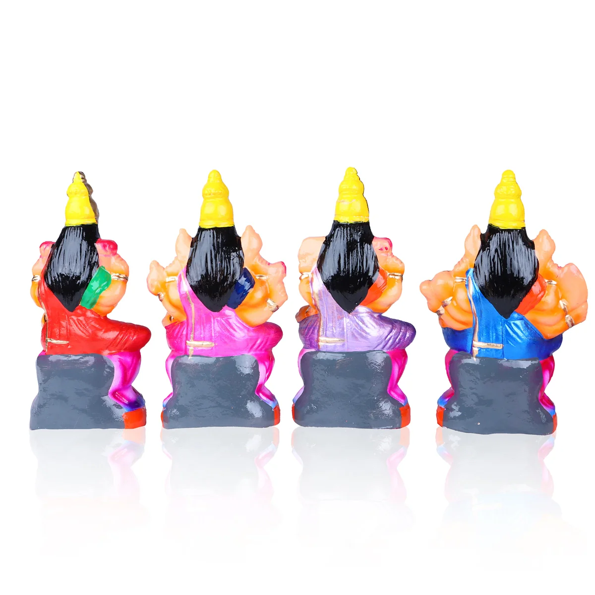Ashtalakshmi Clay Golu Bommai Set - 9 x 7 Inches | Giri Golu Doll/ Navaratri Golu Bomma/Gombe/Bommai - Image 6